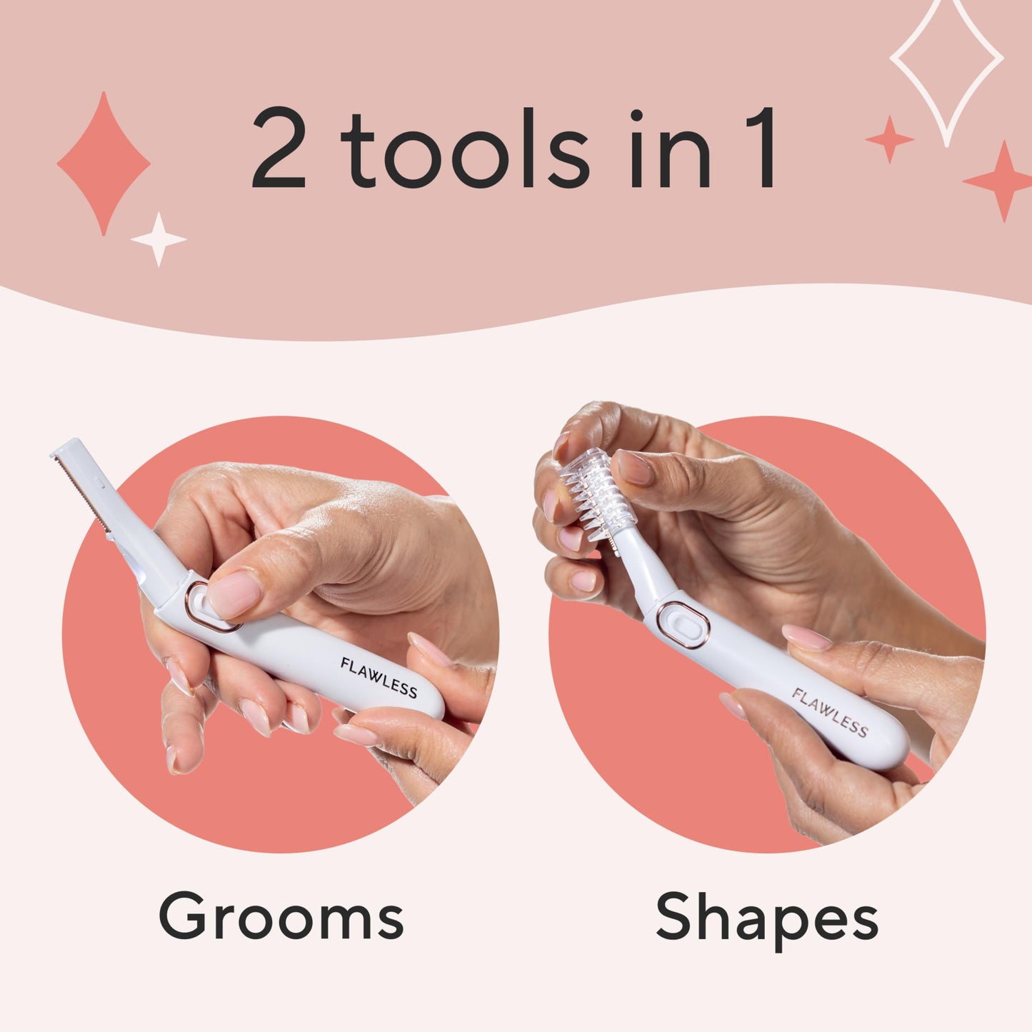 Finishing Touch Flawless Bikini Shaver and Trimmer Hair Remover for Women, Dry Use Electric Razor, Personal Groomer for Intimate Ladies Shaving, No