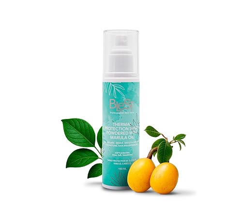 BLEST PROFESSIONAL HAIR CARE Thermal Protection Spray with Marula Oil - Heat Protectant Spray for Hair & Extensions - Vegan Hair Heat Protectant