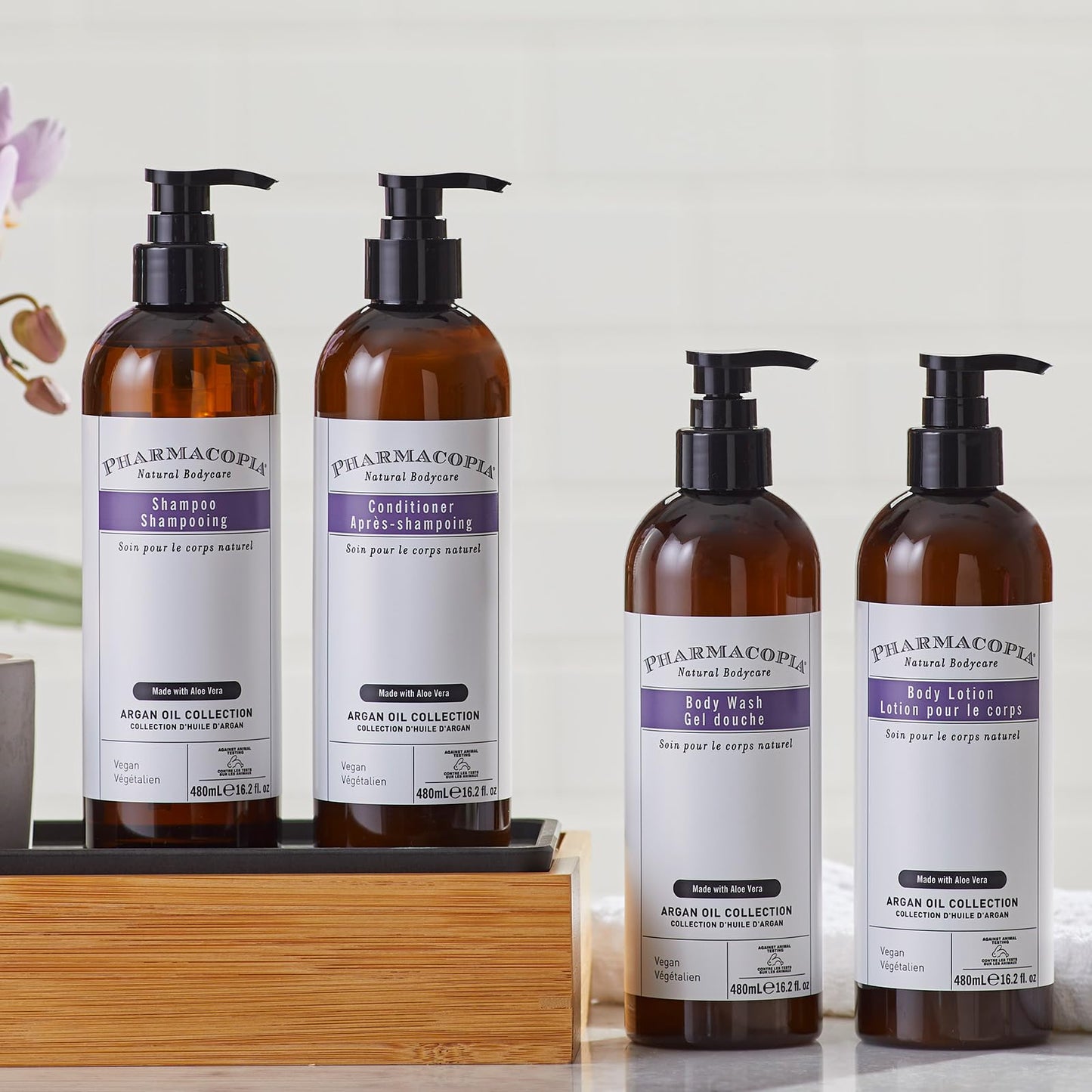 Pharmacopia Argan Oil Body Lotion 16.2 oz – Vegan Moisturizer for Dry Skin with Melon & Green Tea Essence, Natural & Cruelty-Free