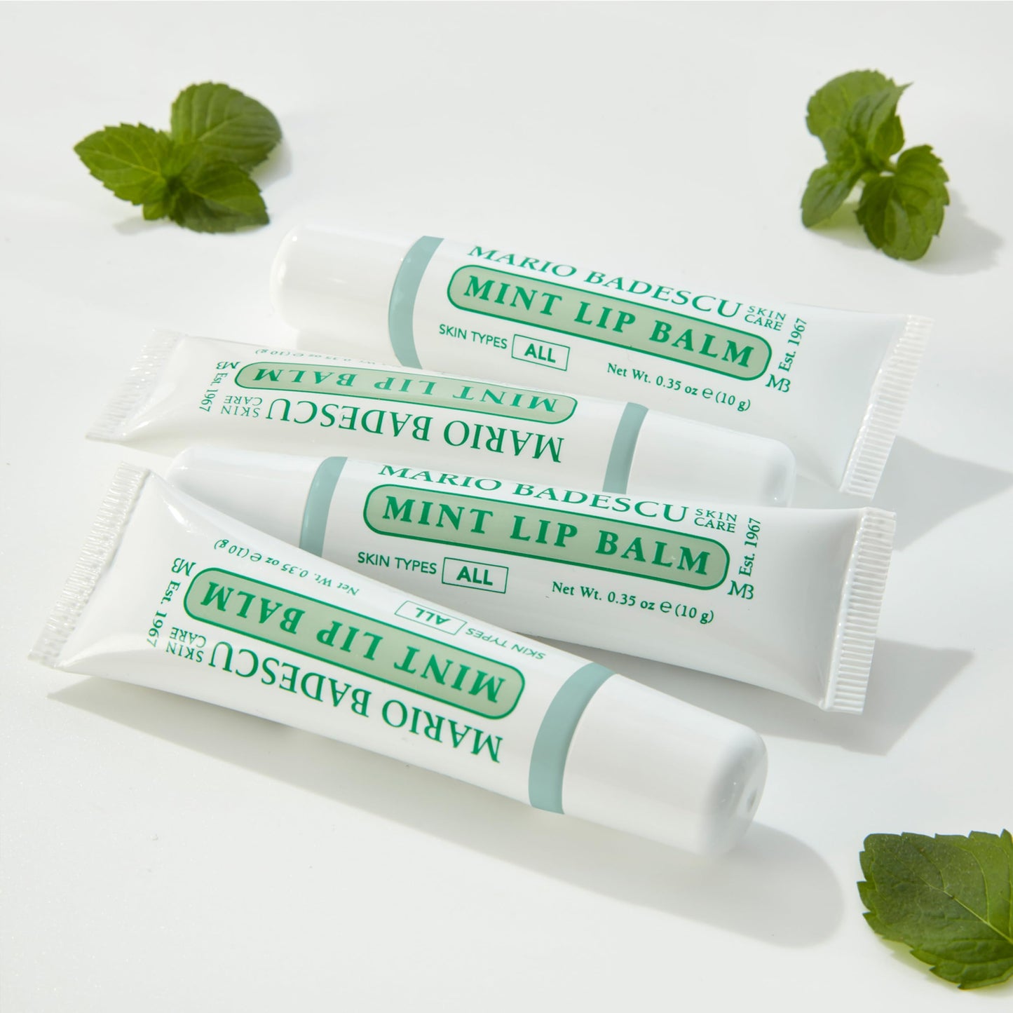 Mario Badescu Moisturizing Mint Lip Balm for Dry Cracked Lips, Infused with Coconut Oil and Shea Butter, Ultra-Nourishing Lip Care Moisturizer