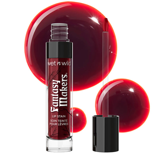 wet n wild Halloween Fantasy Makers Lip Stain, Long lasting Buildable Color, Weightless Formula, Cruelty-Free - Vampire's Bite