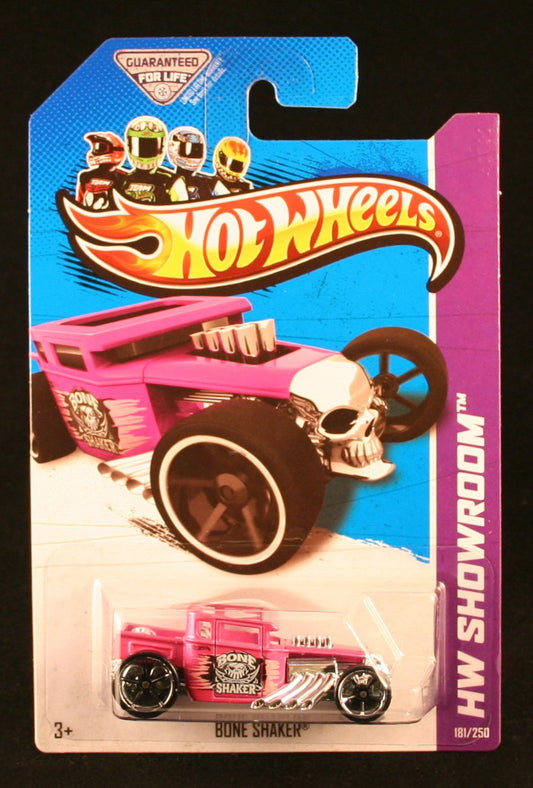 BONE SHAKER (PINK) HW SHOWROOM / AMERICAN TURBO 2013 Hot Wheels Basic Car 1:64 Scale Series Collector #181 of 250