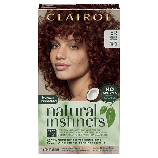 Clairol Natural Instincts Hair Color, [5R] Medium Auburn 1 Each (Pack of 8) Beauty & Personal Care Clairol