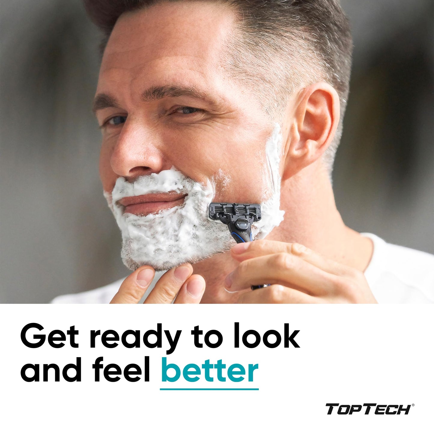 Razor 3 for Men - Replaceable Cartridges for Manual Shaving Razor - 3-Blade Technology Refills - Fits Gillette Mach3 - Soft Shave Sharp Blades Beauty and Personal Care Toptech