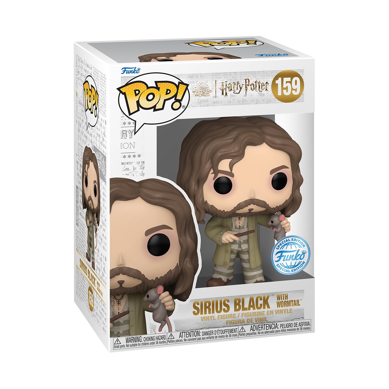 Funko Pop! Harry Potter: Prisoner of Azkaban - Sirius Black with Wormtail (BoxLunch Exclusive), 76708