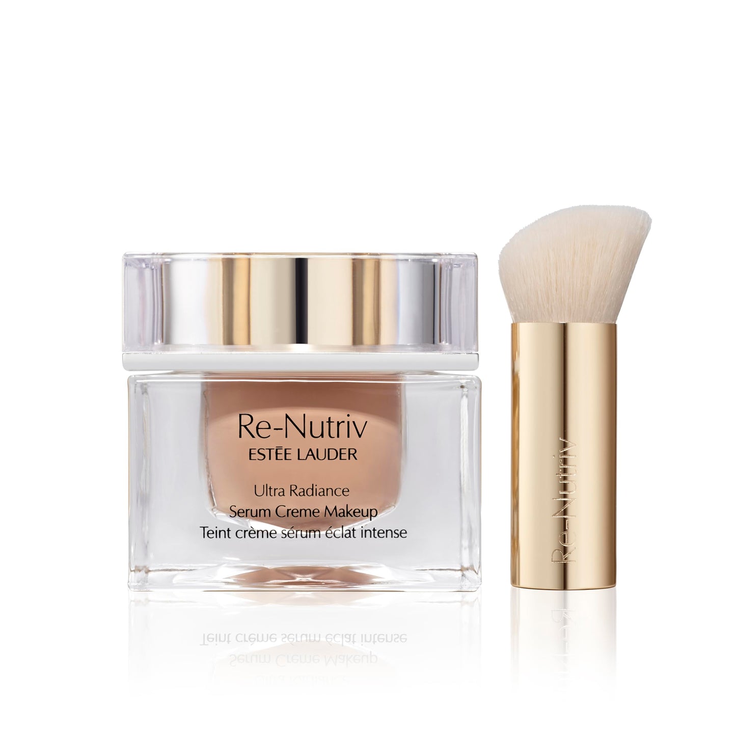 Estée Lauder Re-Nutriv Ultra Radiance Serum Creme Makeup | Luxury Foundation with Hyaluronic Acid | 12-Hour Wear & Hydration, 3C2 Pebble, 1 Fl Oz