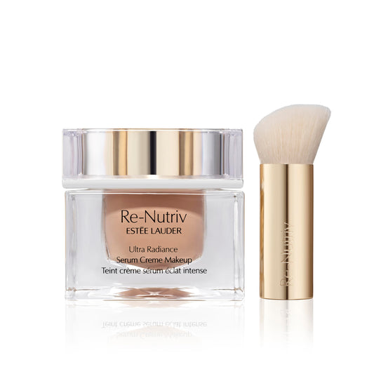 Estée Lauder Re-Nutriv Ultra Radiance Serum Creme Makeup | Luxury Foundation with Hyaluronic Acid | 12-Hour Wear & Hydration, 3C2 Pebble, 1 Fl Oz