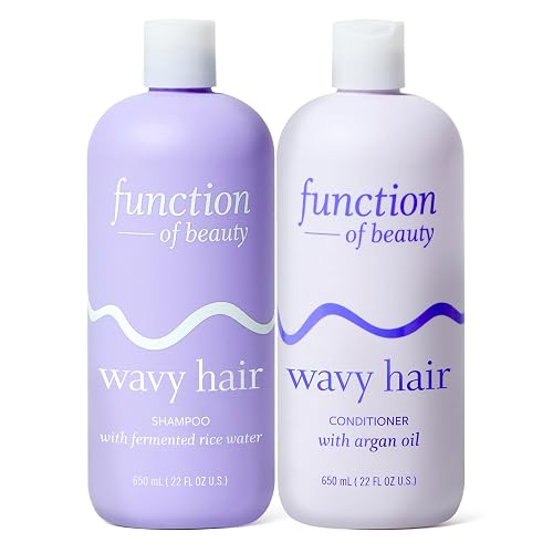Function of Beauty Wavy Hair Shampoo & Conditioner XL Set - Sulfate-Free Shampoo & Conditioner Duo for Natural Wavy Texture - Lightweight, Anti-Frizz