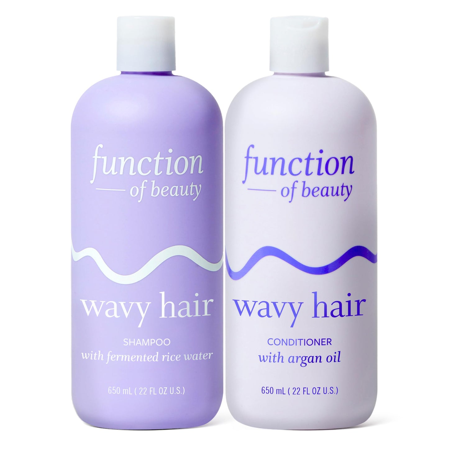 Function of Beauty Wavy Hair Shampoo & Conditioner XL Set - Sulfate-Free Shampoo & Conditioner Duo for Natural Wavy Texture - Lightweight, Anti-Frizz