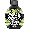 Tanning Paradise Aloe Black Lotion - Anti-Aging Matte Black Bronzer, Anti-Orange, Tattoo & Color Fade Protection, Deep Hydration, Matte Blackest