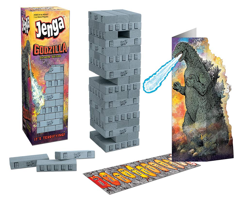 Jenga: Godzilla Extreme Edition | Based on Classic Monster Movie Franchise Godzilla | Collectible Jenga Game | Unique Gameplay Featuring Movable…