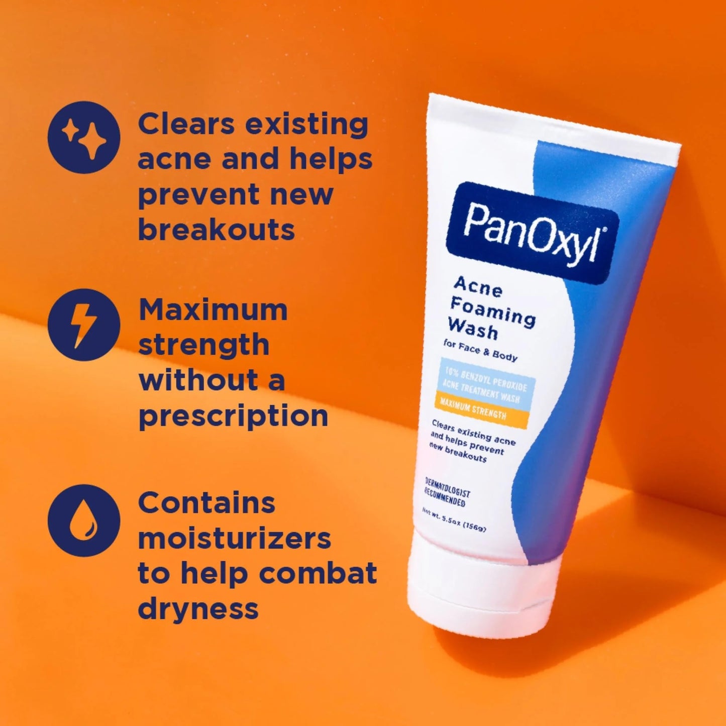 PanOxyl Foaming Acne Wash Maximum Strength 5.5 oz (Pack of 2)