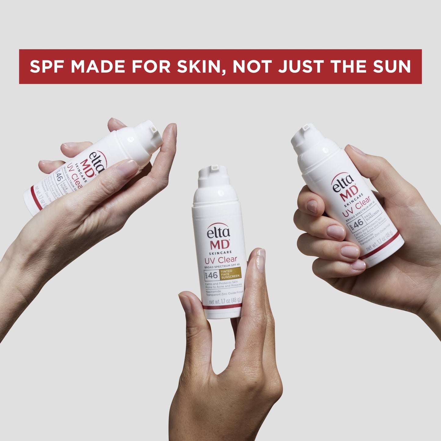EltaMD UV Sheer Face and Body Sunscreen SPF 50+, Oil Free, No White Cast Sunscreen for Face and Body, Zinc Oxide Formula, 1.7 oz Tube