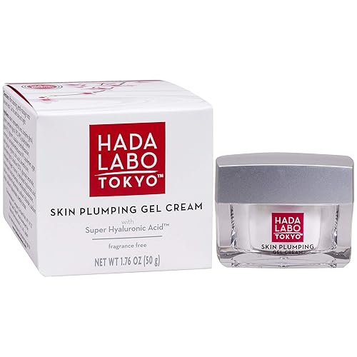 Hada Labo Tokyo Plumping Gel Cream, Facial Moisturizer, Clinically Proven to Provide 24-Hour Moisture in One Use, Super HyaluronicAcid, Ceramides