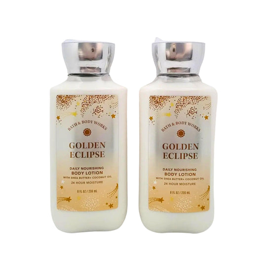 Bath & Body Works Body Lotion, Gift Set of 2, 8oz Each (Golden Eclipse)