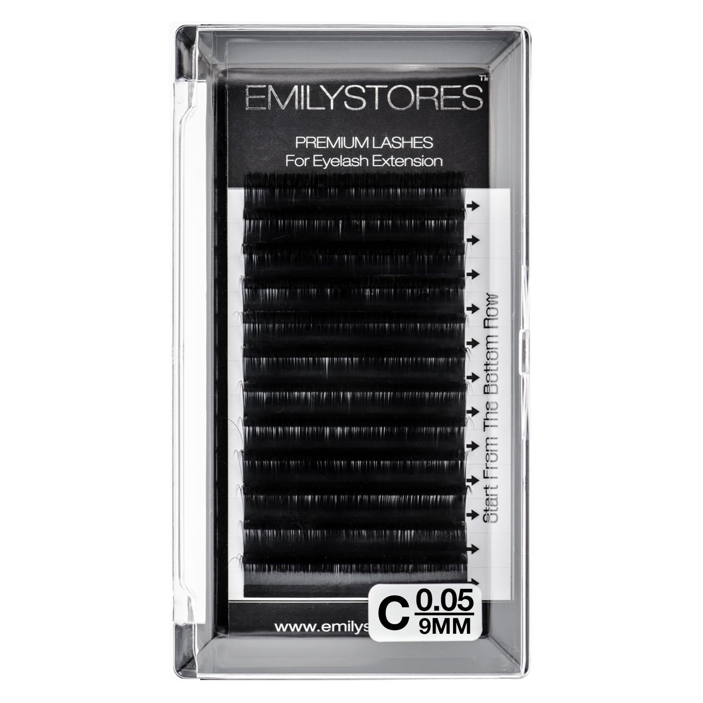 EMILYSTORES Lash Extensions 0.05mm Thickness C Curl 9mm Length Volume Eyelashes For Eyelash Extensions(0.05,C,9mm)
