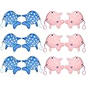 Niceup 12PCS Pink and Blue Whale Shark Kids Party Favors Plush Coin Purse Cute Keychains for Ocean Under the Sea Animal Goodie Bag Fillers