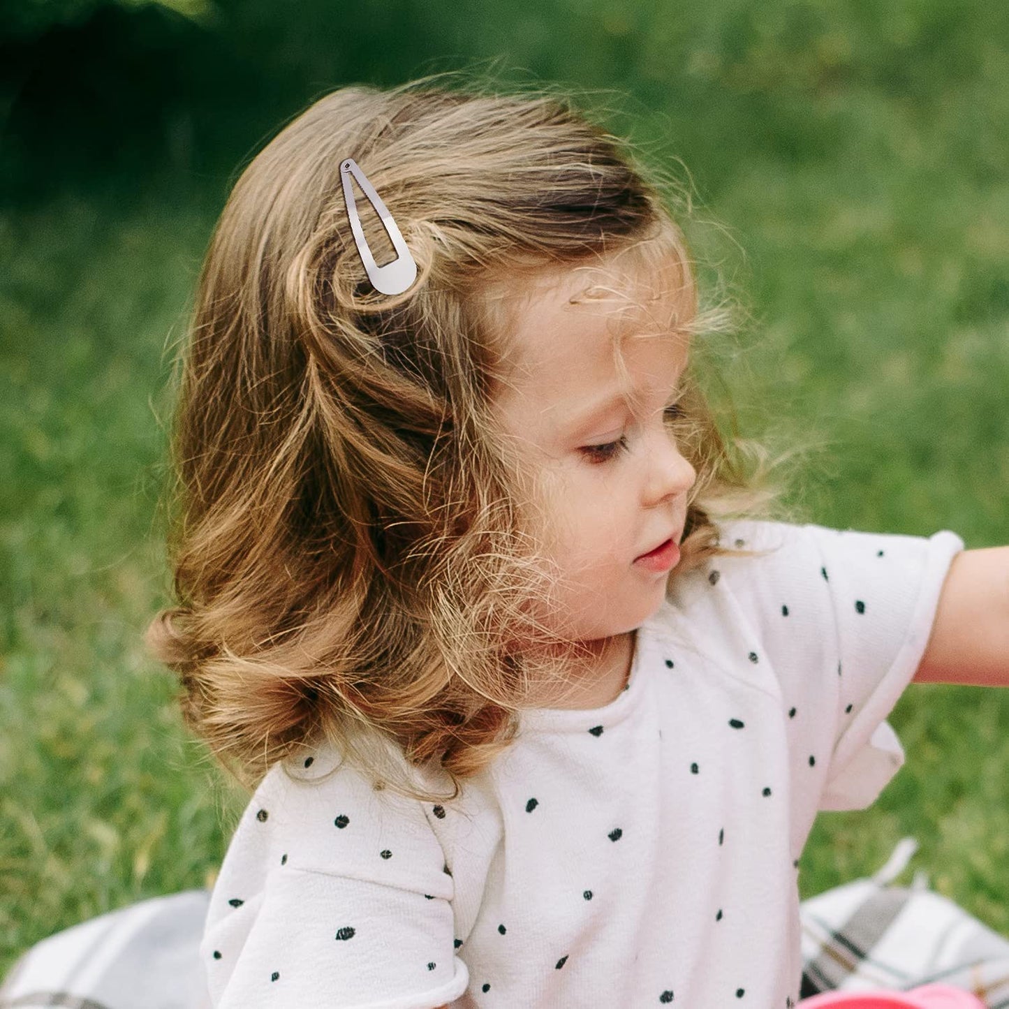 Lawie 100 Pack 2" Snap Hair Clips - Silver Metal Barrettes, 5cm Small Hairpins, Thin Barrettes for Gray Hair, DIY Crafts, Accessories for Women