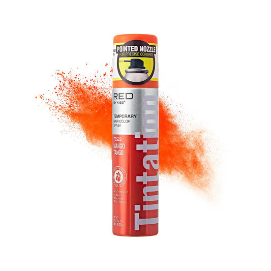 Red by Kiss Tintation Temporary Hair Color Spray 2.82oz, Quick-Dry & Smudge-Proof, Vivid Color Washable Hair Dye, Styling Spray Cosplay Halloween