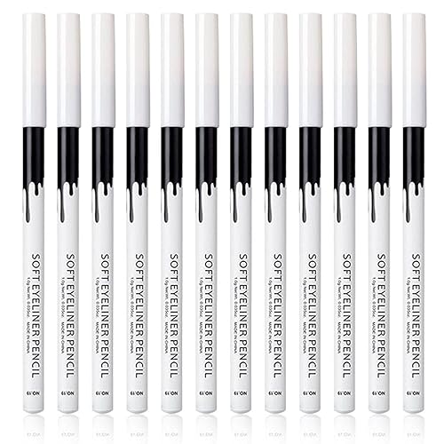 KAIQIKAIXI 12 White Eyeliner Pen, Eyebrow,Eye Shadow Pencil, Lip Line, Eyelid Pad, Pencil Makeup Set Tool