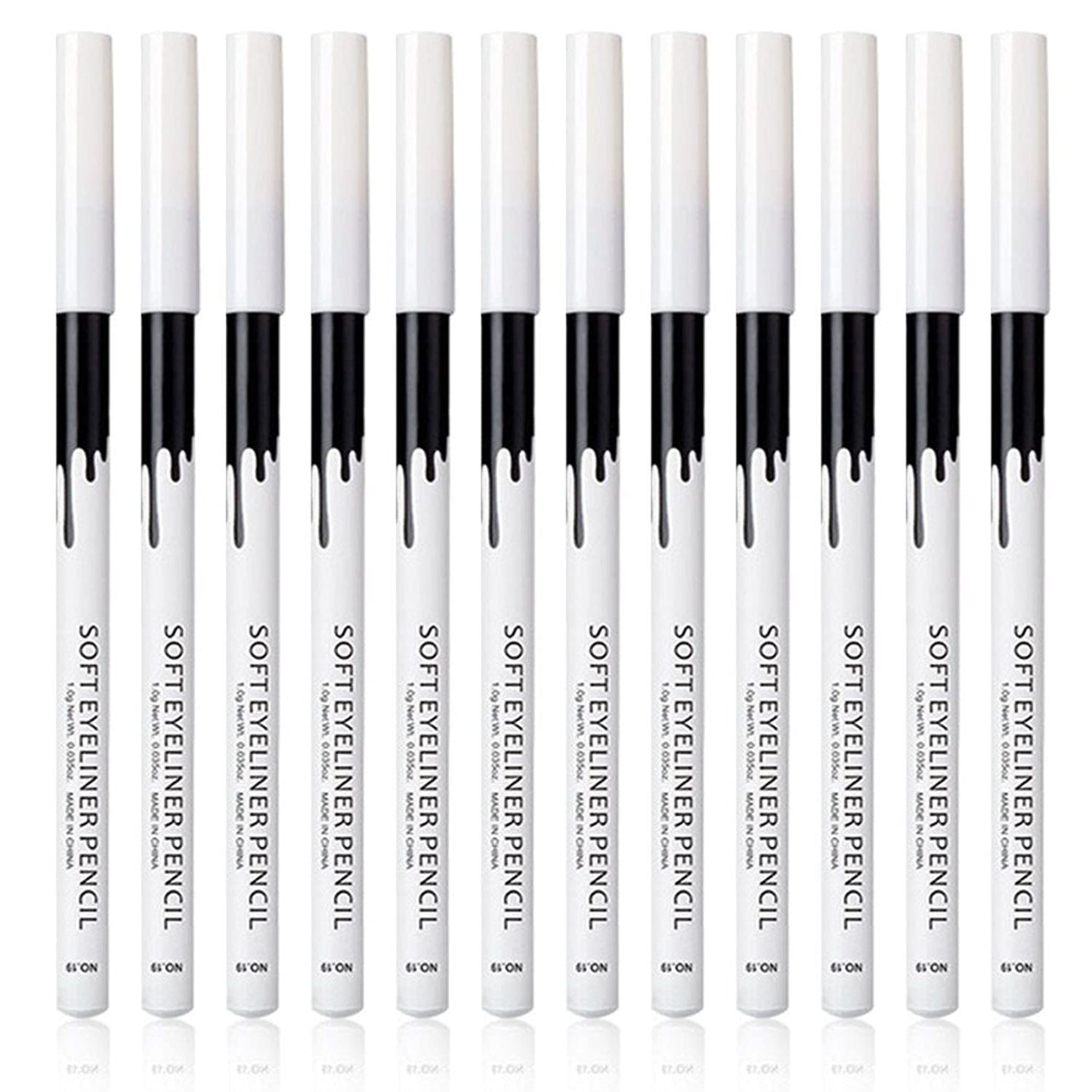 KAIQIKAIXI 12 White Eyeliner Pen, Eyebrow,Eye Shadow Pencil, Lip Line, Eyelid Pad, Pencil Makeup Set Tool