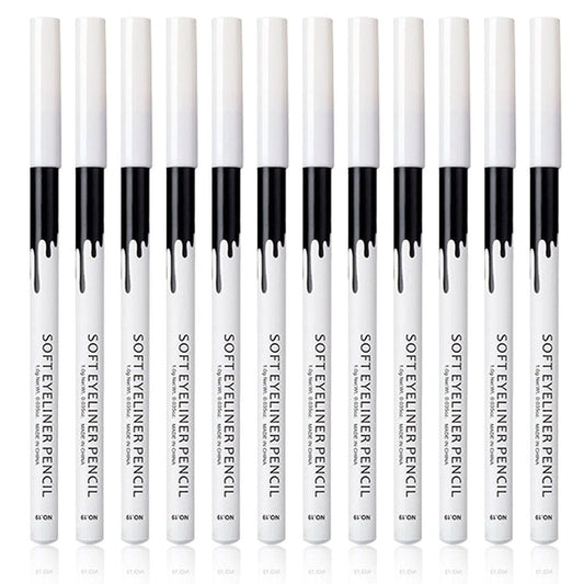 KAIQIKAIXI 12 White Eyeliner Pen, Eyebrow,Eye Shadow Pencil, Lip Line, Eyelid Pad, Pencil Makeup Set Tool