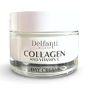 Delfanti-Milano • COLLAGEN and VITAMIN C • Illuminating Day Cream • Face and Neck Moisturizer with pure Hyaluronic Acid • Made in Italy • 1.7 oz