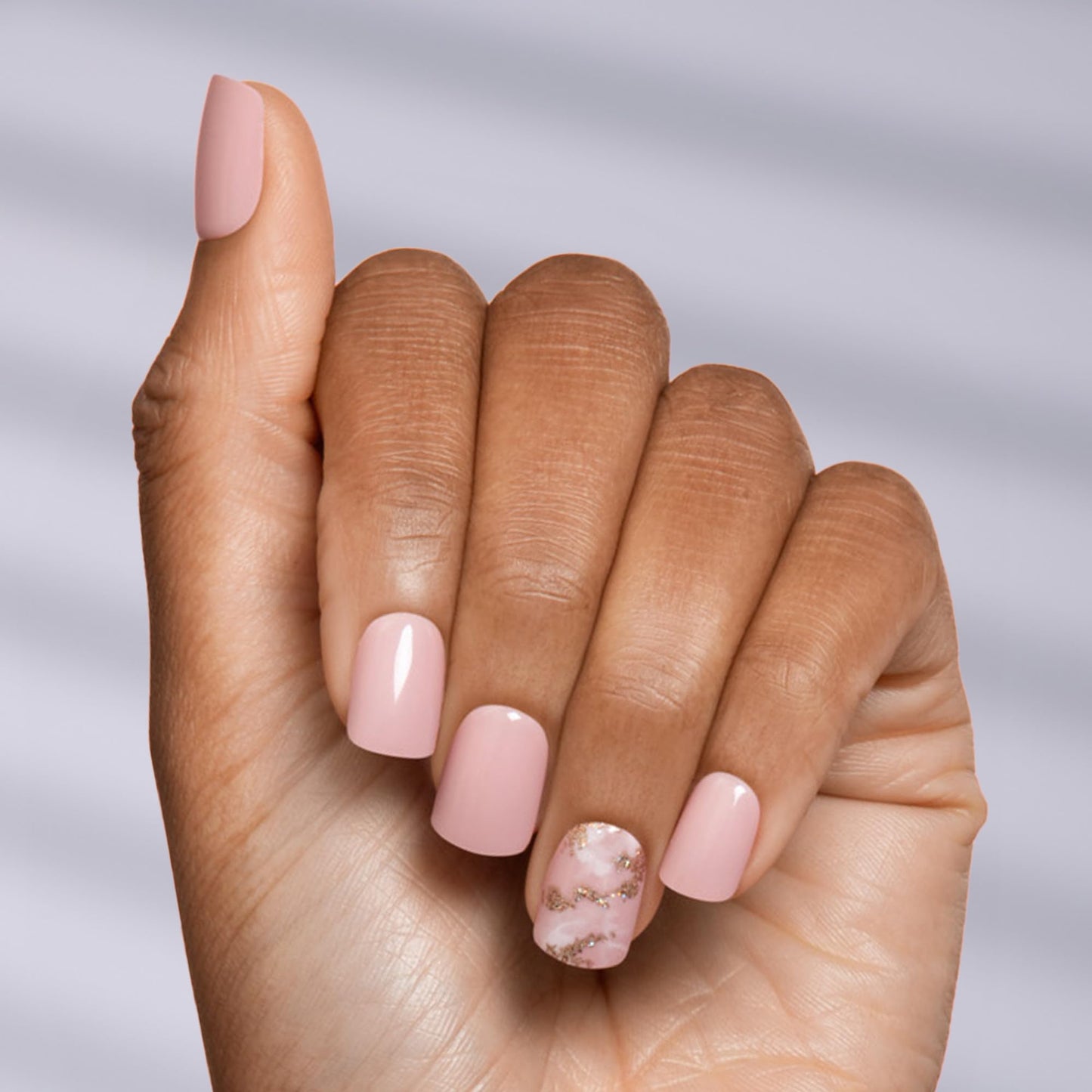 KISS imPRESS No Glue Mani Press On Nails, Design, 'Kingdom', Pink, Short Size, Squoval Shape, Includes 30 Nails, Prep Pad, Instructions Sheet, 1 Beauty & Personal Care imPRESS