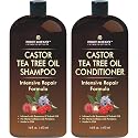 Castor Tea Tree Shampoo Conditioner - An Anti Hair Loss Set Thickening formula For Hair Regrowth, Anti Thinning Sulfate Free For Men & Women Anti