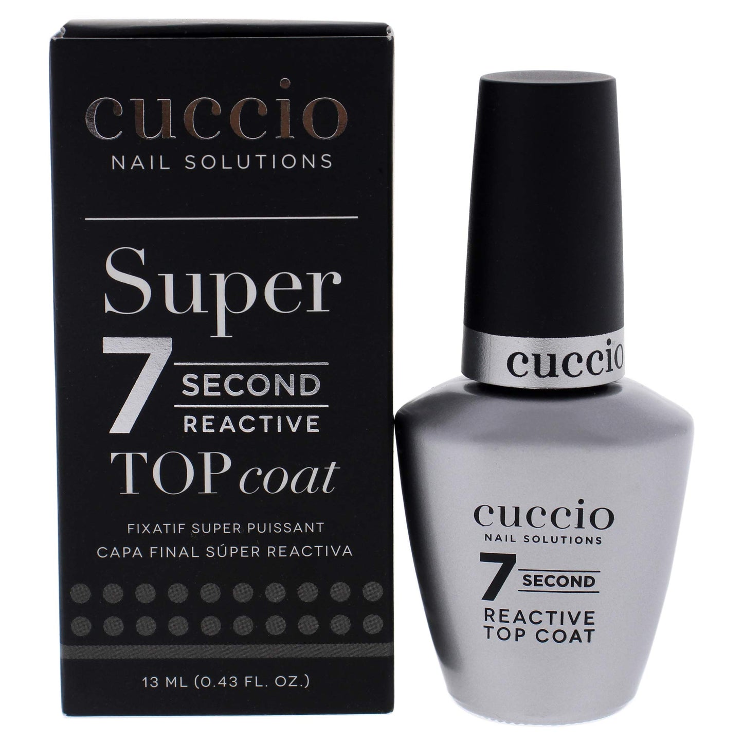 Cuccio Colour Super 7 Second Nail Top Coat - Super Quick Drying Formula - Creates A High Gloss Finish With Incredible Long-Lasting Durability
