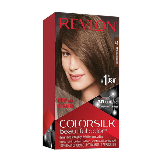 Revlon ColorSilk Beautiful Color 41 Medium Brown 1 ea (Pack of 5) Beauty & Personal Care REVLON