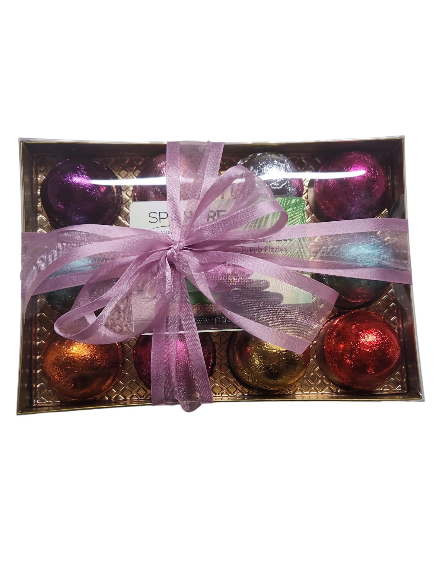 Bath Fizzie Gift Set for Women with 12 foil wrapped 2.5 oz bath bombs, great for dry skin, gift for Mom, teacher, friend (GiftHer)