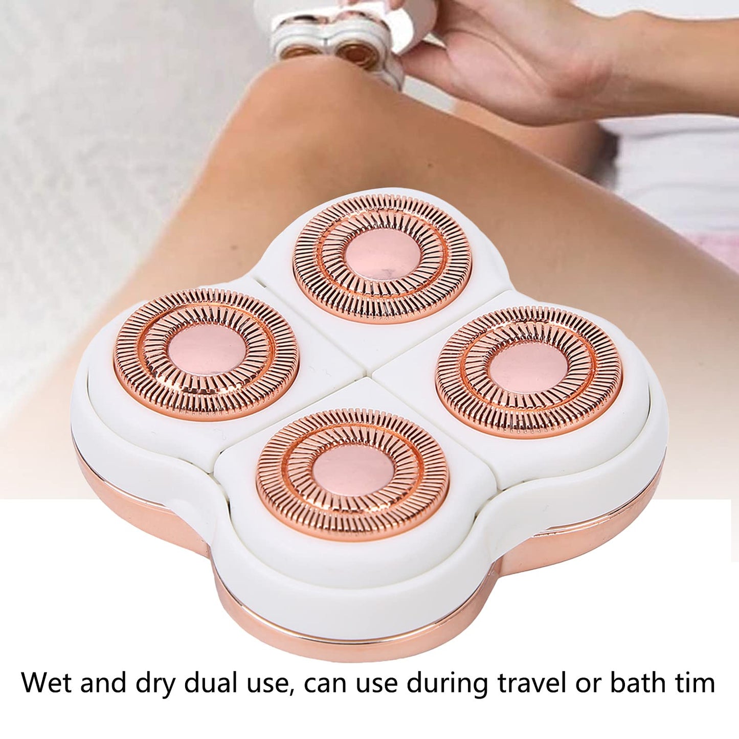 Hair Remover Replacement Head for Electric Hair Removal Device - Gold-Plated 360° Floating Blade - Suitable for Wet & Dry Use - Compatible with 4 Head Beauty and Personal Care Dioche