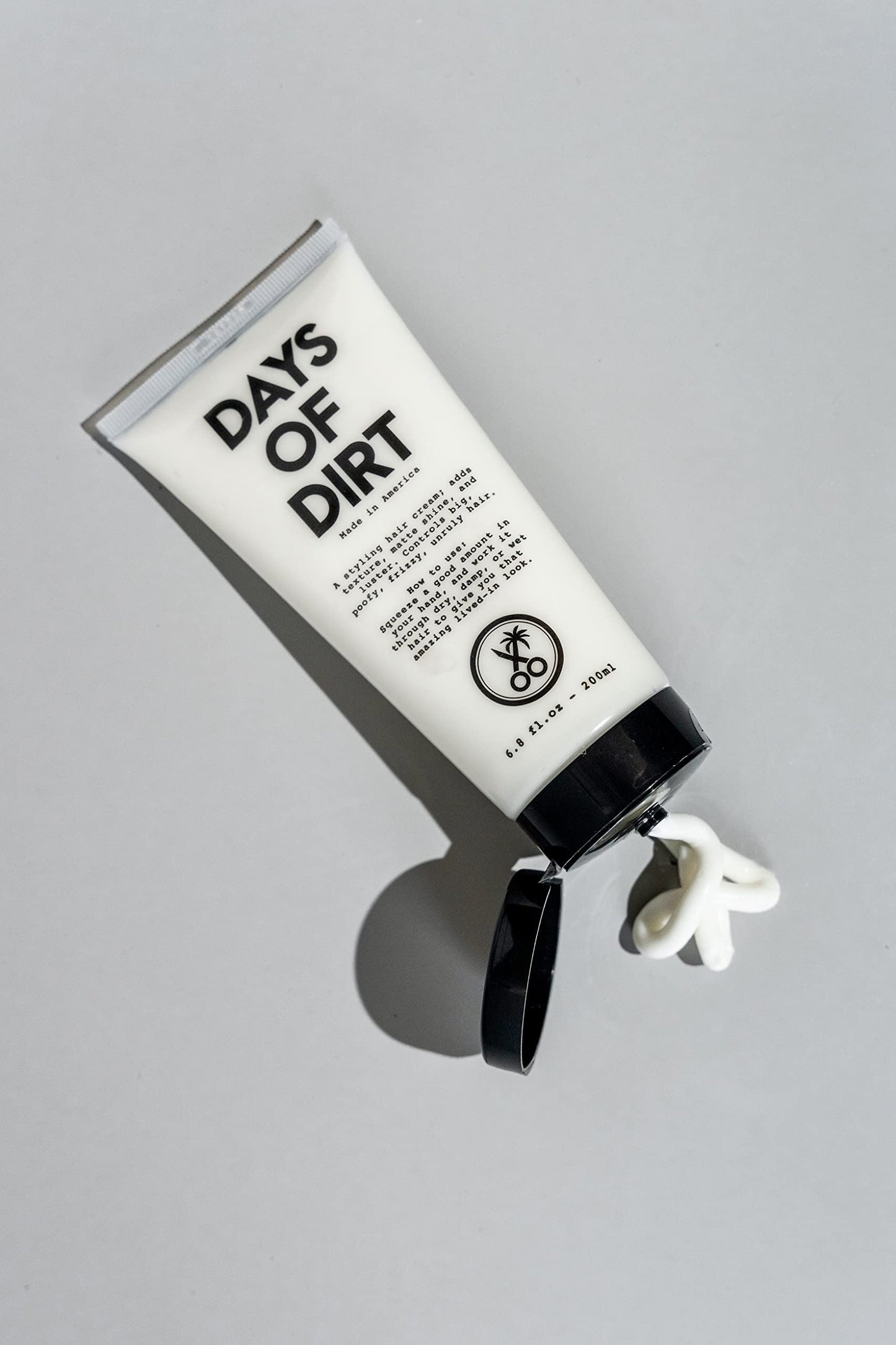 California Born Days of Dirt Hair Styling Cream for Dry, Fluffy, Frizzy, Clean Lived-in Look - Styling Cream for No-Hold, Texture & Shine - Made