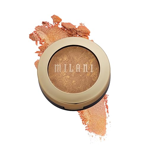 Milani Bronzer Powder - Baked Bronzer Made in Italy, Bronzing Shimmer Highlighter Makeup for Contour -Soleil