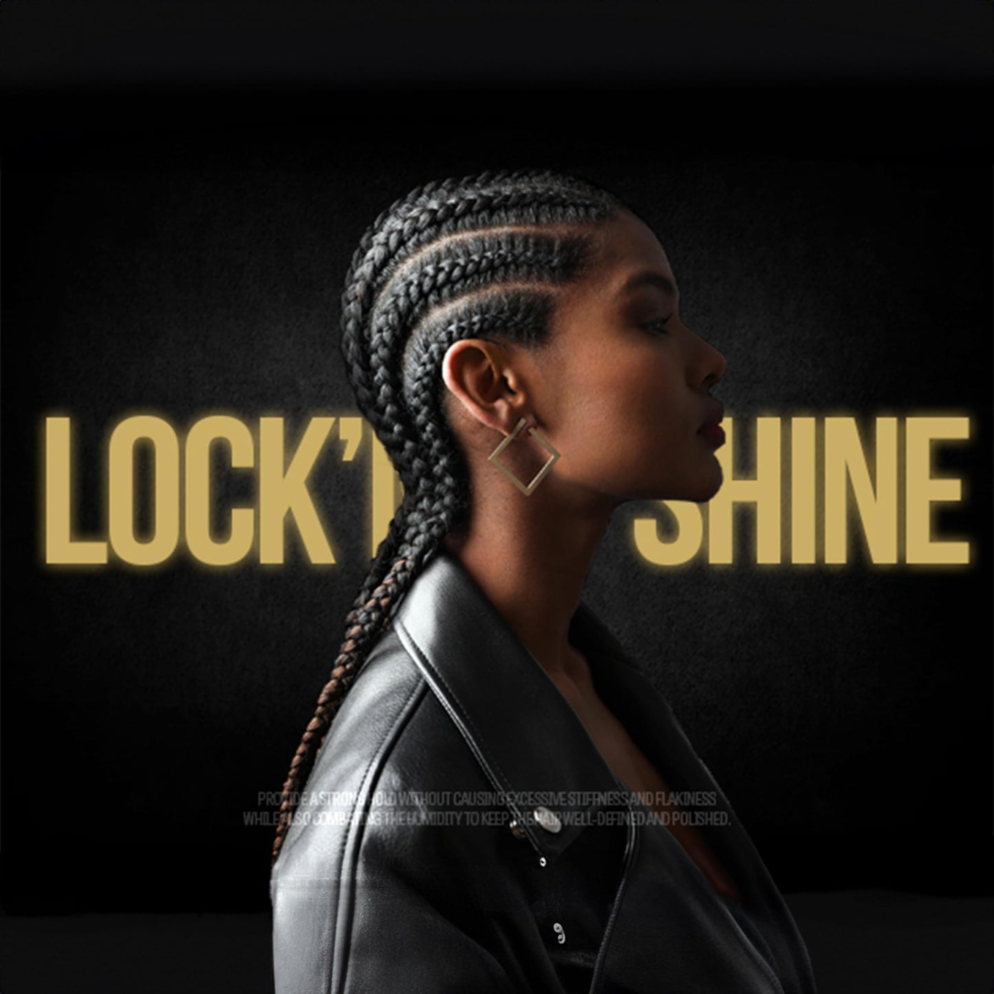 Braid Formula Lock'n Shine - Extreme Firm Hold (8oz/236ml) for Locs, Twists, Braids | High Shine, Long-lasting, Anti-Frizz | Infused with Vitamin B