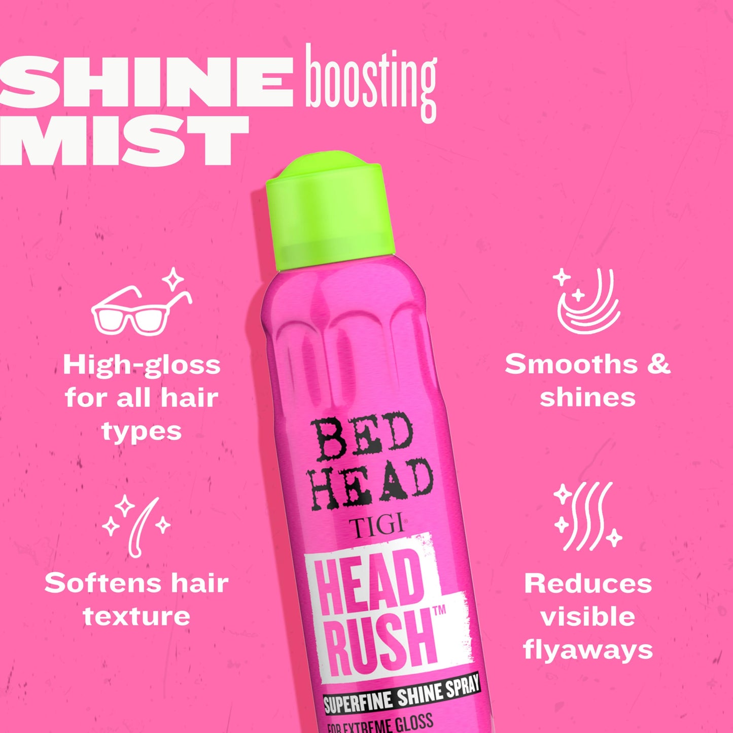 TIGI Bed Head Headrush Shine Hair Spray for Smooth Shiny Hair 5.3 oz