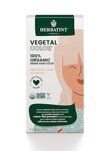 Herbatint Henna Color Organic Hair Care Treatment - Plant-Based Henna Powder & Herbal Formula - Vegan - Neutral Care - 3.5 oz