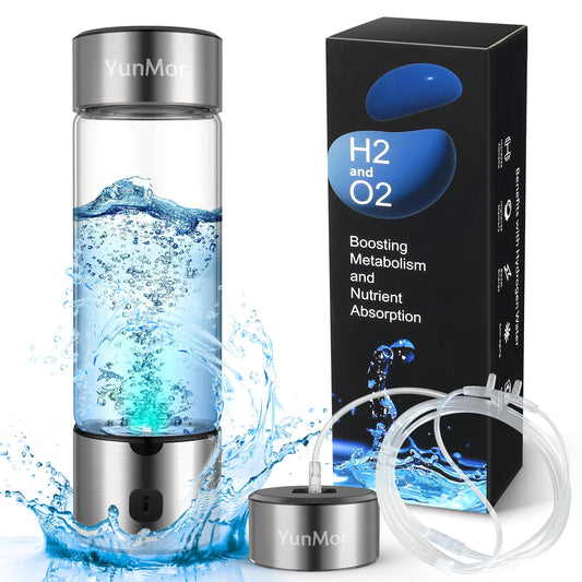 Hydrogen Water Bottle & Hydrogen Water Tablets Alternative - 2800ppb SPE/PEM Tech, 3-Min Electrolysis, Inhalable H2 for Home, Office, Fitness & Daily