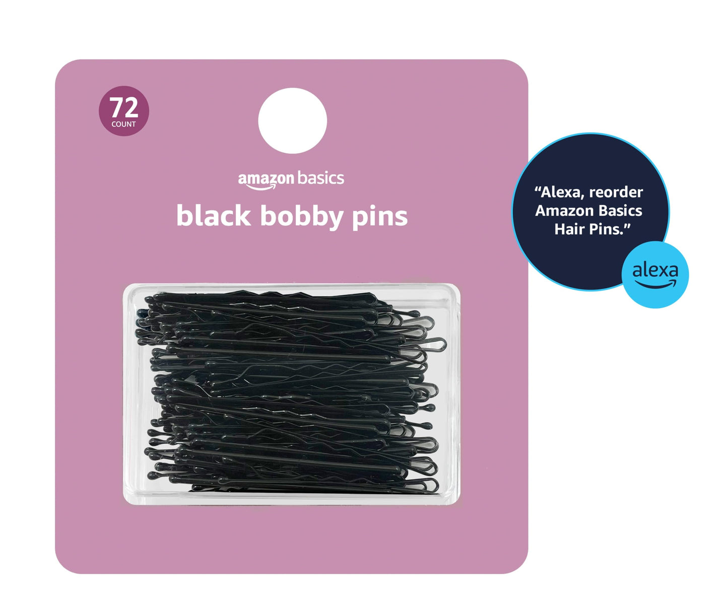 Amazon Basics Bobby Pins in Case Black 72 Count (Pack of 4) Beauty and Personal Care Amazon Basics