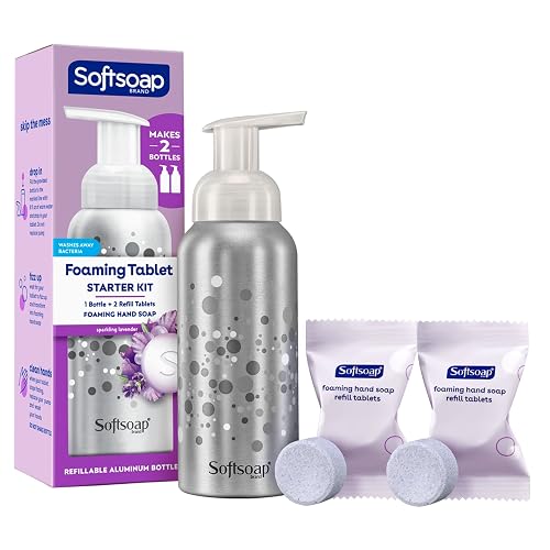 Softsoap Hand Soap Tablets Sparkling Lavender, Starter Kit with Pump and 2 Tabs