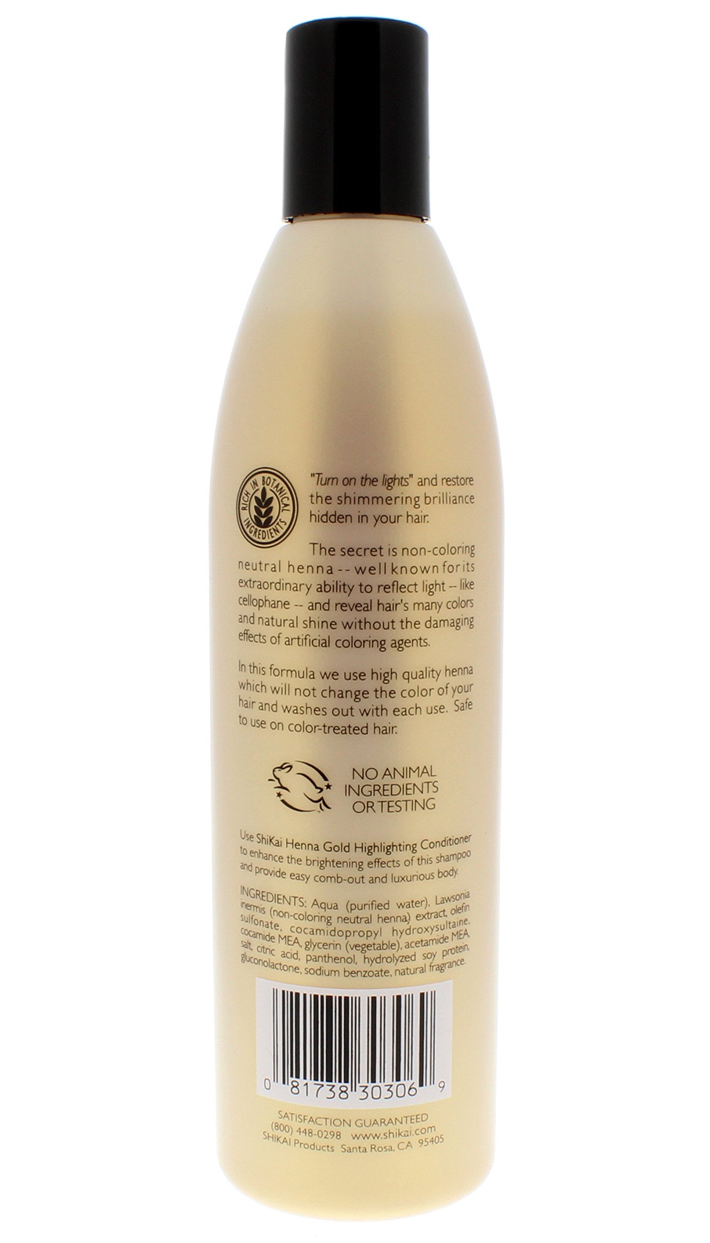 Shikai - Henna Gold Highlighting Shampoo, Brings Out Natural Highlights & Shine, Adds Luxurious Body, Plant-Based Formula with Non-Coloring Henna