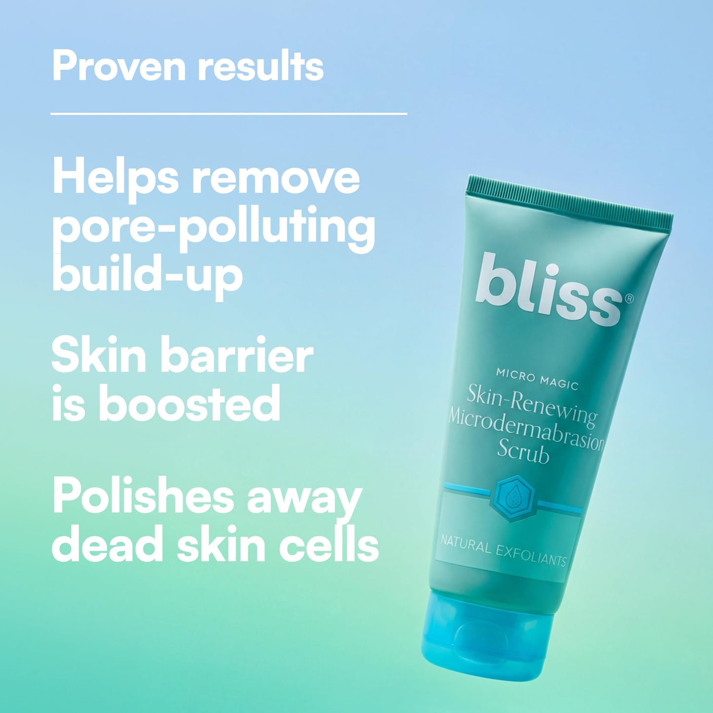 Bliss Micro Magic Skin-renewing Microdermabrasion Scrub | Smoothing Volcanic Pumice & Purifying Kaolin Clay | Refreshed Glow Straight-from-the-Spa |