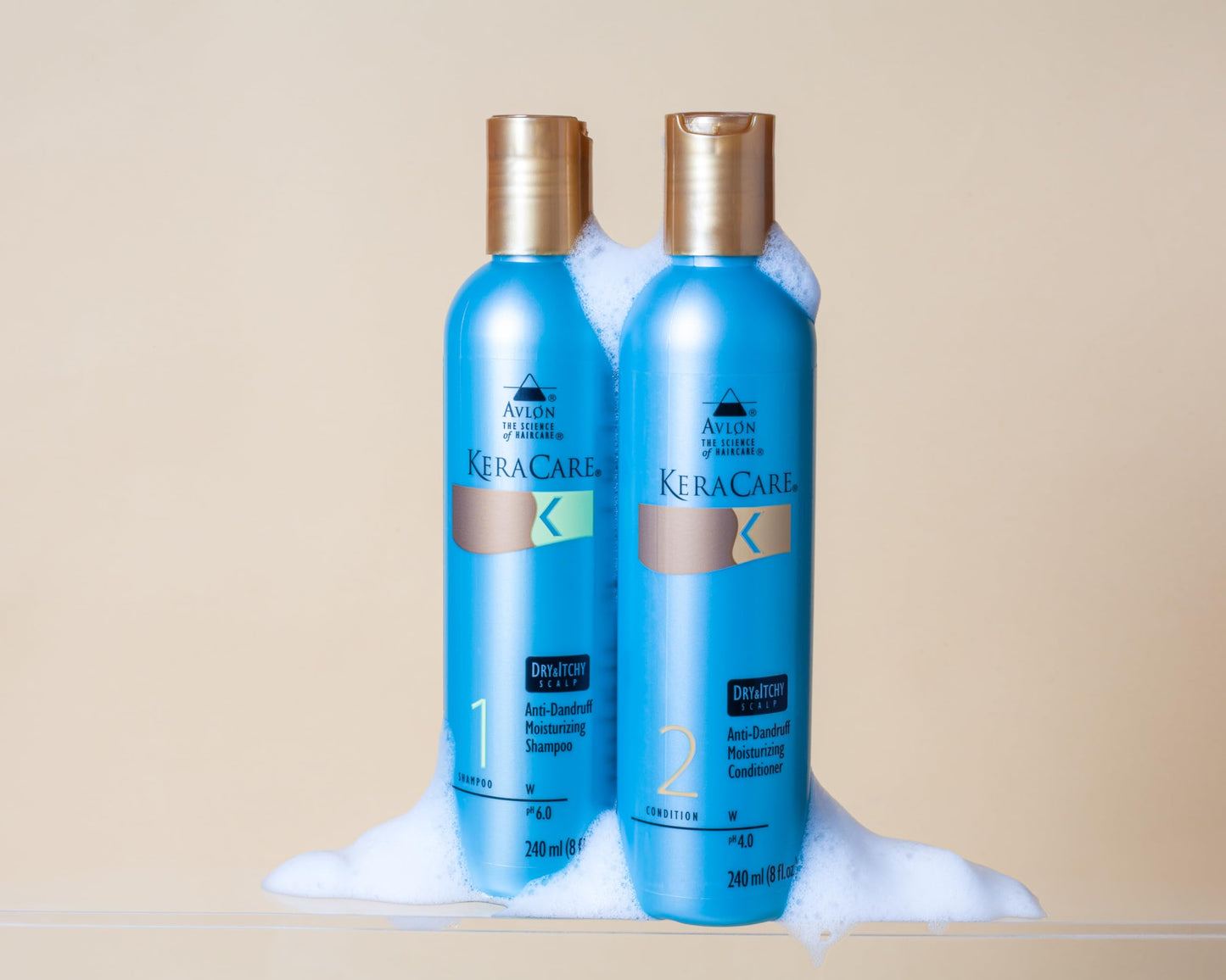 KeraCare Dry & Itchy Moisturizing Conditioner 8 oz - With Flax Seed Extract, Coconut Oil and Aloe Leaf Juice - Effective Against Dandruff, Seborrheic