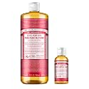 Dr. Bronner's Pure-Castile Liquid Soap - Rose Bundle. 32 oz. Bottle and 2 oz. Travel Bottle