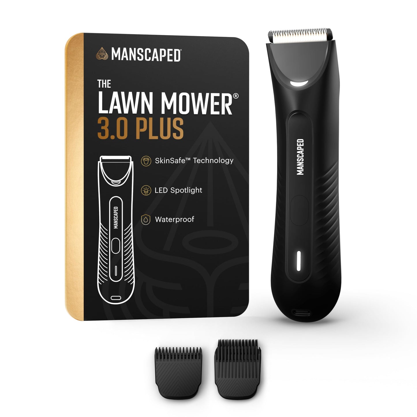 MANSCAPED® The Lawn Mower® 3.0 Plus Groin & Body Hair Trimmer - Updated SkinSafe® Trimmer Blade, Waterproof Wet/Dry Groomer, USB-C Rechargeable, Men’s Beauty and Personal Care MANSCAPED