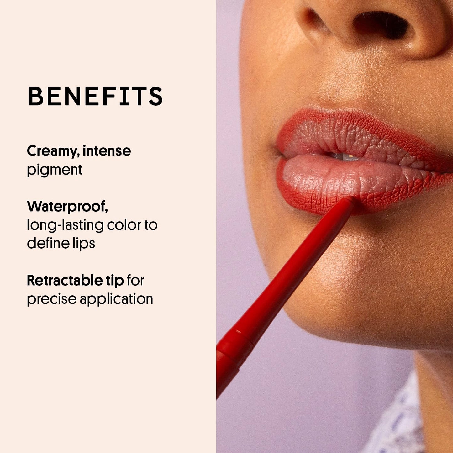 Winky Lux Dirty Love Demi Matte Lip Liner Pencil - Vibrant Red Lipliner, Waterproof Long Lasting Formula, Creamy Retractable Tip For Precision