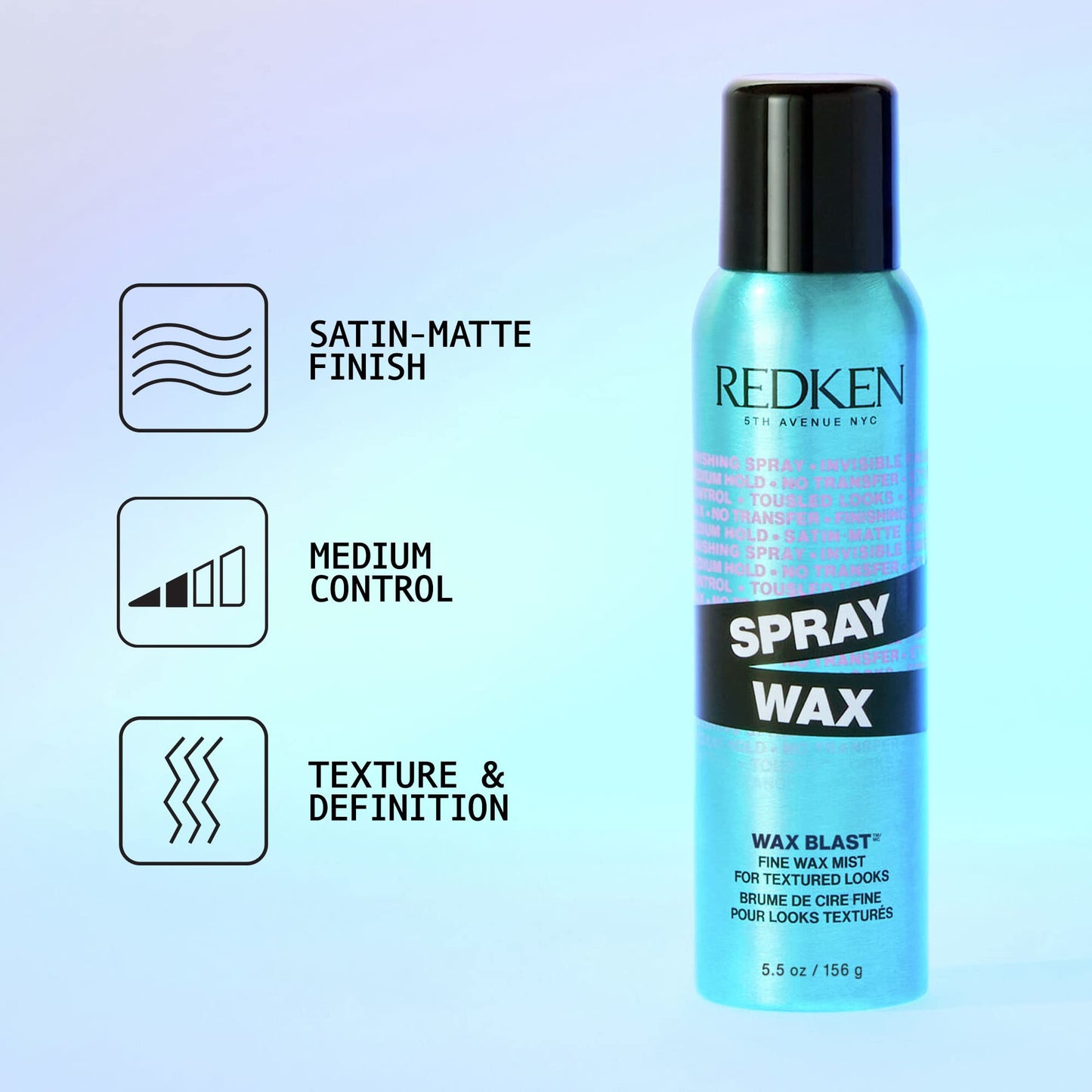 Redken Spray Wax Invisible Texture Mist | For All Hair Types | High Impact Finishing Spray-Wax | Adds Volumizing Body & Dimension With A Satin-Matte
