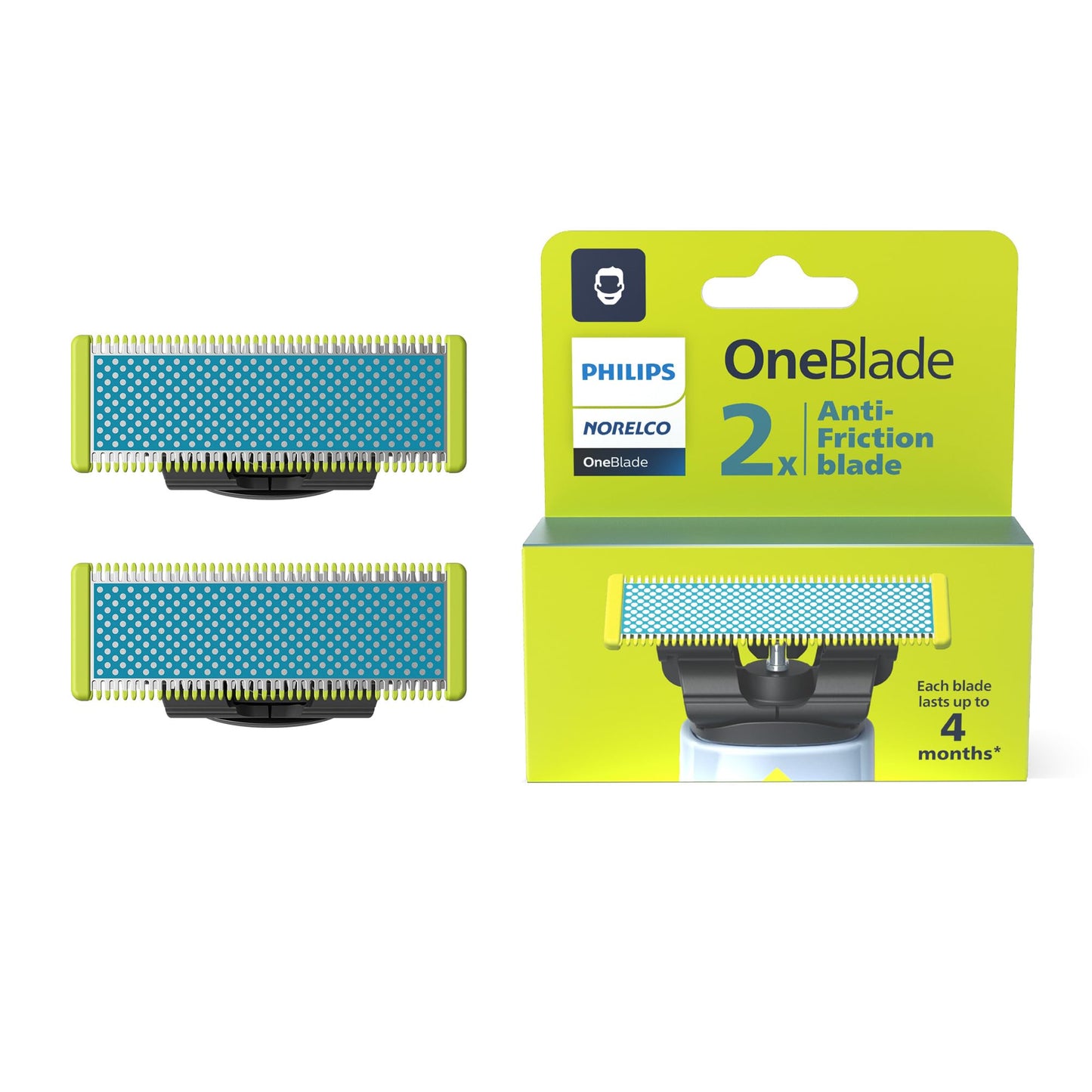 Philips Norelco OneBlade Anti Friction Blade, Genuine Replacement Blade for OneBlade Electric Shaver and Trimmer, Durable Stainless Steel, Trim, Edge Beauty and Personal Care Norelco Default Title