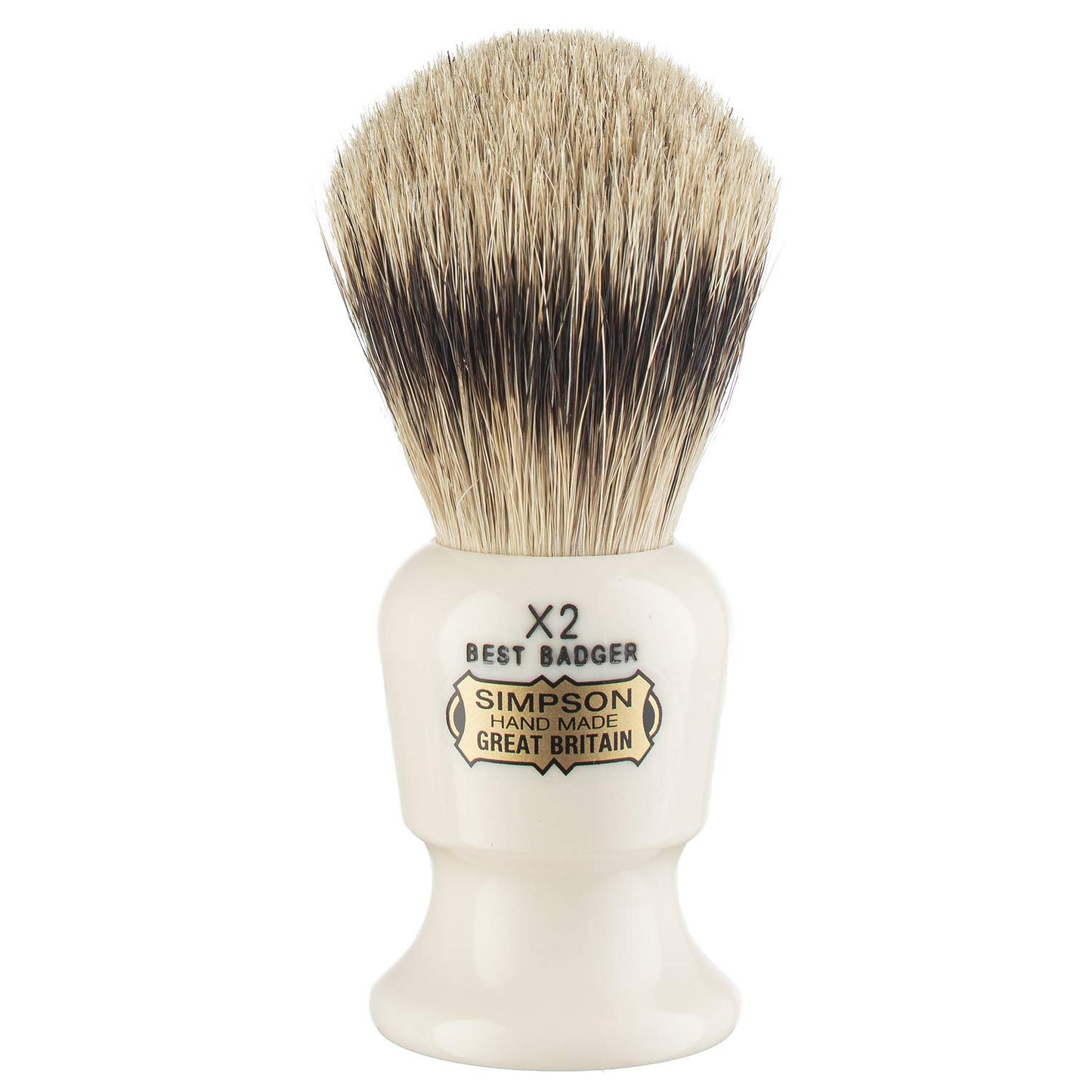 Commodore Best Badger Brush- Simpson Shaving Brushes - Faux Ivory Handle (X2 Best) Beauty and Personal Care Simpson Shaving Brushes